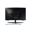 Kép 4/4 - SAMSUNG 27" LC27G55TQBUXEN Ívelt monitor