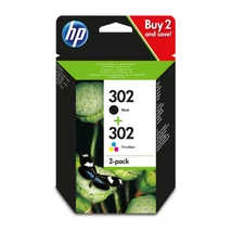HP 302 (X4D37AE) (3,5ml BK+4ml CMY) eredeti 2db-os tintapatron csomag