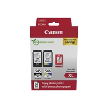 Canon PG-545XL/CL-546XL (15ml BK+13ml CMY) eredeti 2db-os tintapatron csomag + Fotópapír