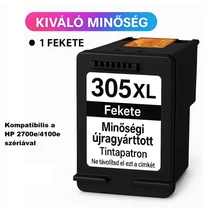 Utángyártott HP 305XL (3YM62AE) (BK) (18ml) tintapatron /Lepkés CN/ (HP 2700e/4100e szériákhoz)
