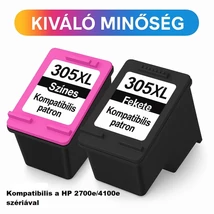 Utángyártott HP 305XL (BK+CMY) (36ml) tintapatron multipack /Lepkés CN  (HP 2700e/4100e szériákhoz)