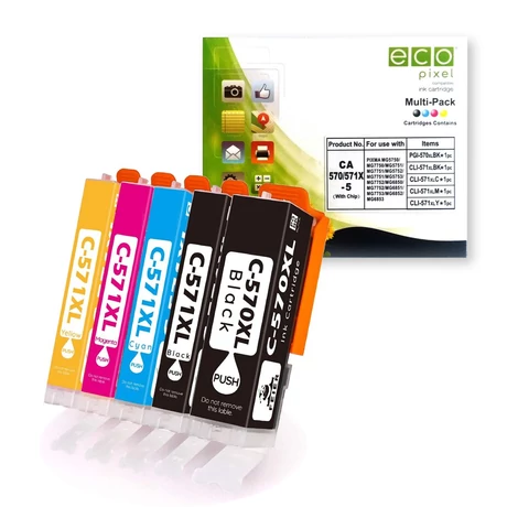 Canon PGI-570XL/CLI-571XL utángyártott tintapatron multipack /Ecopixel/