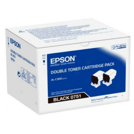 Epson C300 (BK) (C13S050751) [2x7,3K] Eredeti toner