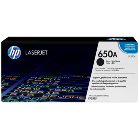 HP 650A (CE270A) (Bk) [13,5k] eredeti toner