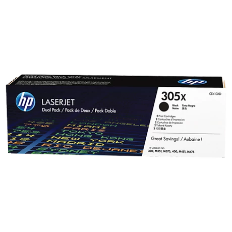 HP 305X (CE410XD) (Bk) [2x4k] eredeti toner duplacsomag