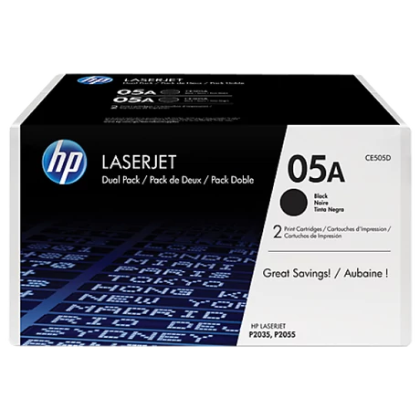 HP 05A (CE505D) (Bk) [2x2,3k] eredeti toner duplacsomag