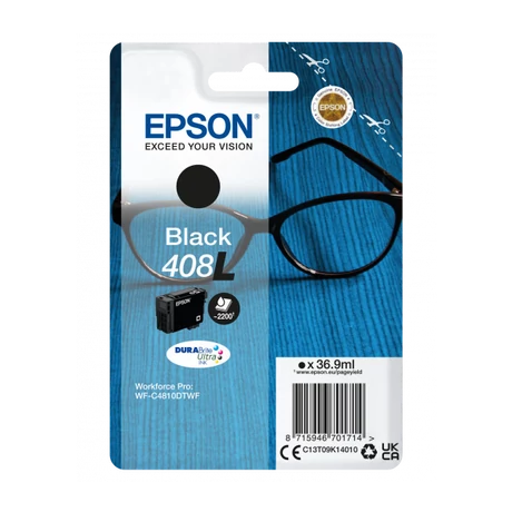 Epson 408L (T09K1) BK (36,9ml) Eredeti tintapatron