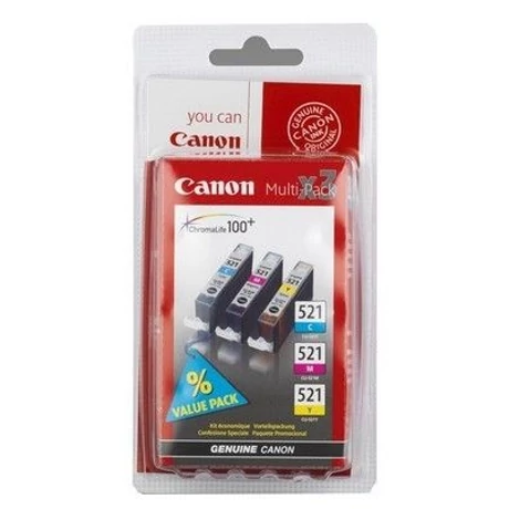 Canon CLI-521 C,M,Y eredeti tintapatron csomag