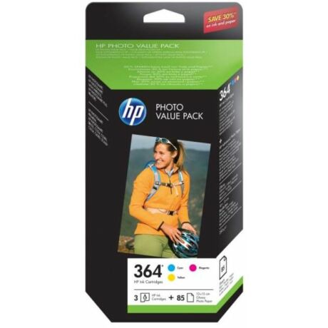 HP 364 CMY(CH082AE) eredeti patroncsomag + 85db 10x15cm 250g fotópapír