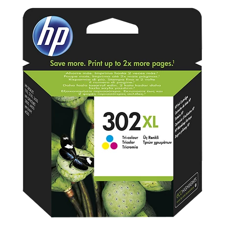 HP 302XL (CMY) (F6U67AE) eredeti tintapatron