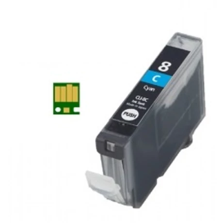 Canon CLI-8C (14 ml) kompatibilis (CHIP-es) tintapatron /Lepkés CN/