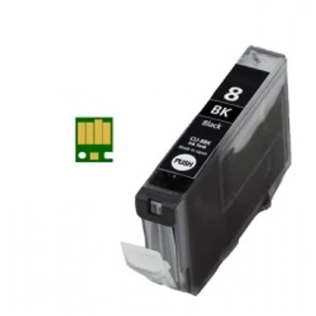 Canon CLI-8BK (14 ml) kompatibilis (CHIP-es) tintapatron /Lepkés CN/