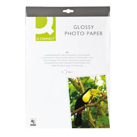 Fotópapír A4 20 lap 180g fényes /Q-Connect/