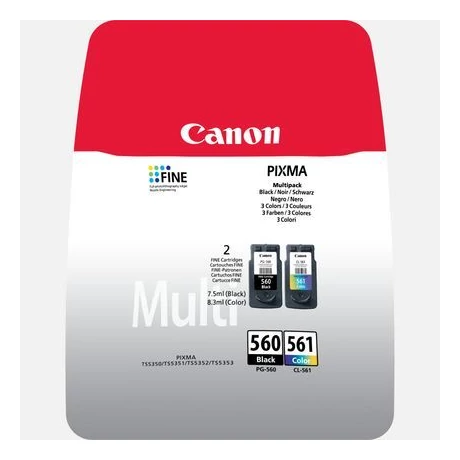 Canon PG-560/CL-561 (7.5ml BK+8ml CMY) eredeti 2db-os tintapatron csomag