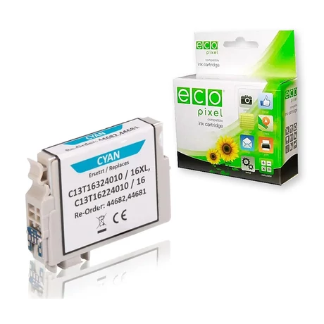 Epson 16XL (T1632) (C) kompatibilis tintapatron /Ecopixel/