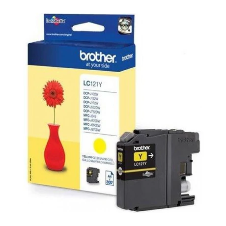 Brother LC121Y sárga eredeti tintapatron