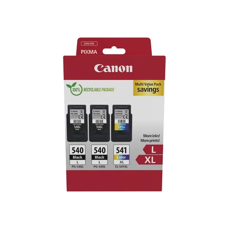 Canon PG-540L+PG-540L/CL-541XL (2x11ml BK+15ml CMY) eredeti 3db-os tintapatron csomag