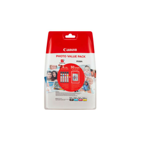 Canon CLI-581XL (BKCMY) eredeti 4db-os tintapatron csomag + fotópapír