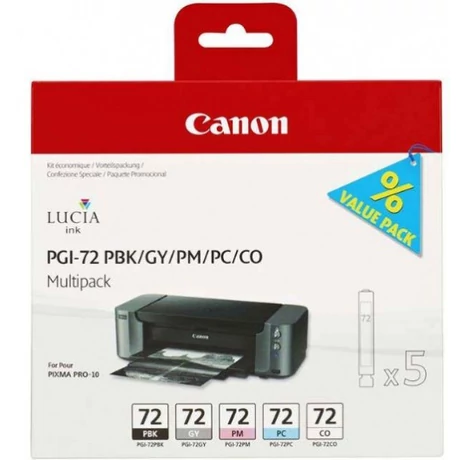 Canon PGI-72 (PBK/GY/PM/PC/CO) eredeti fotó tintapatron multipack