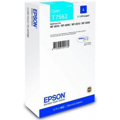 Epson T7562 (C13T756240) C (1,5K) Eredeti tintapatron