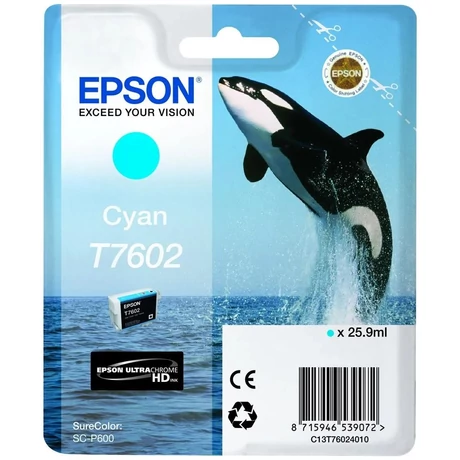 Epson T7602 (C13T76024010) C (25,9ml) Eredeti tintapatron