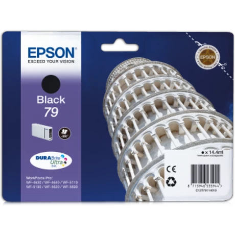 Epson 79 (T7911) (C13T79114010) BK (14,4ml) Eredeti tintapatron
