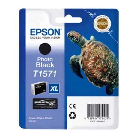 Epson T1571 (C13T15714010) BK (26ml) Eredeti tintapatron