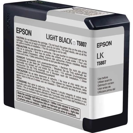 Epson T5807 (C13T580700) LBK (80ml) Eredeti tintapatron