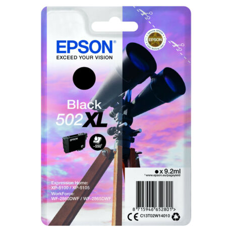 Epson 502XL (T02W1) (BK) eredeti tintapatron