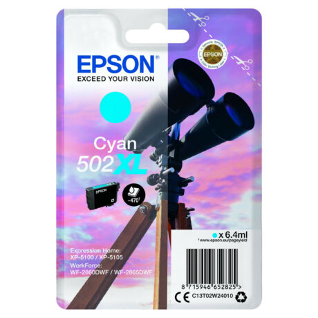 Epson 502XL (T02W2) (C) eredeti tintapatron