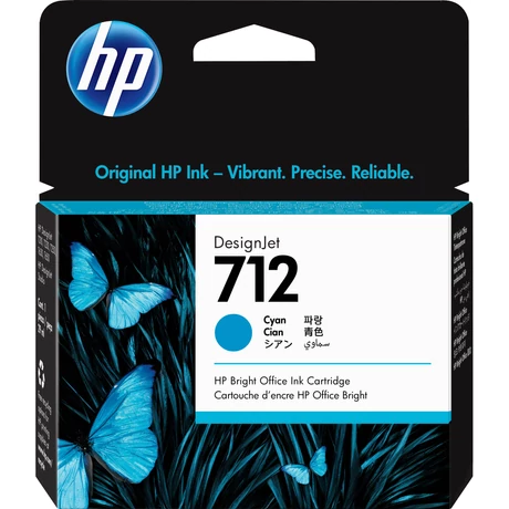 HP 712 (3ED67A) (C) (29ML) eredeti tintapatron