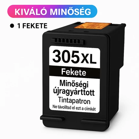 HP 305XL (3YM62AE) (BK) kompatibilis tintapatron /Lepkés CN/