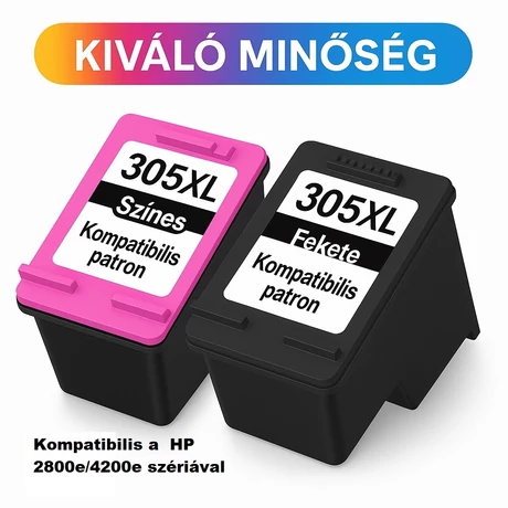 Utángyártott HP 305XL (BK+CMY) (36ml) tintapatron multipack /Lepkés CN/ (HP 2800e/4200e szériákhoz)