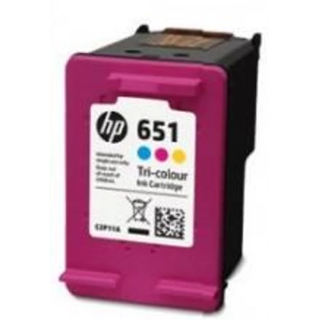Üres HP 651 (C2P11AE) (CMY) eredeti tintapatron  (visszavétel)