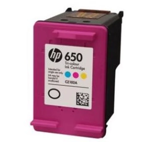 HP 650 (CZ102AE) (CMY) eredeti tintapatron (Üres visszavétel)