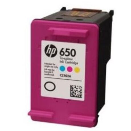 HP 650 (CZ102AE) (CMY) eredeti tintapatron (Üres visszavétel)