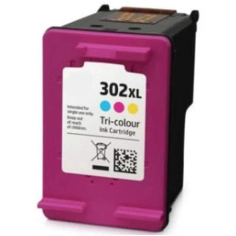 Üres HP 302XL (F6U67AE) (CMY) kompatibilis tintapatron (kompatibilis  visszavétel)